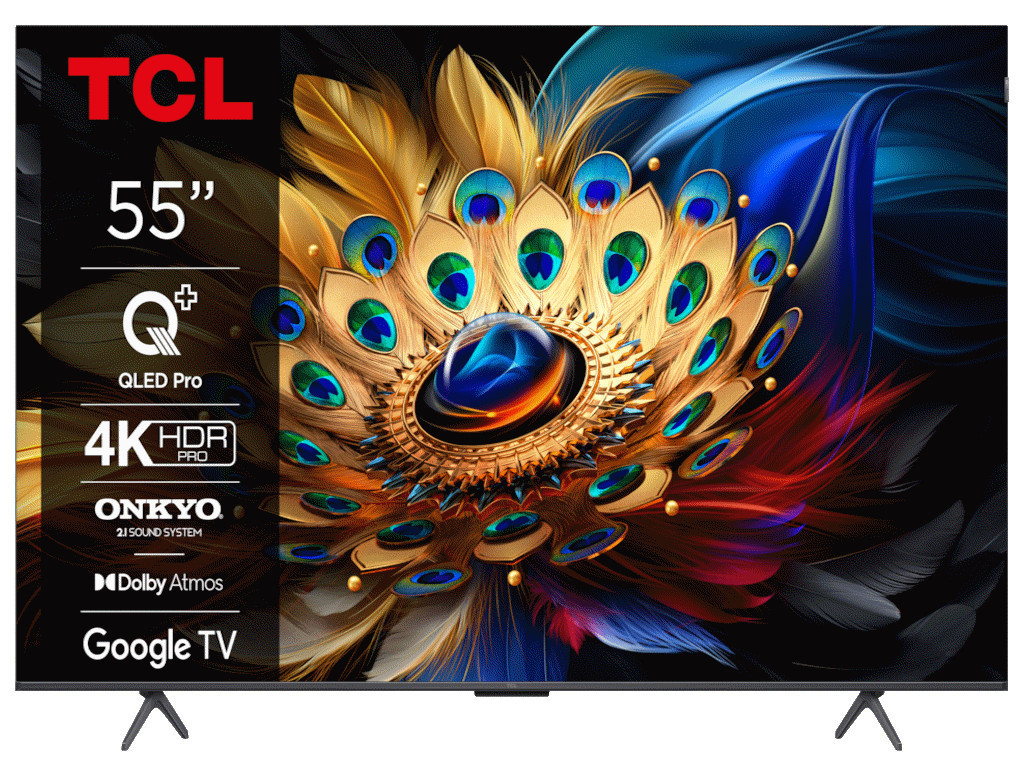 TCL 55" C655 QLED PRO Google TV 120Hz 55C655 WiFi Android 4K