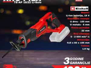Višenamjenska AKU Pila EINHELL TE-AP 18/22 Li-Solo