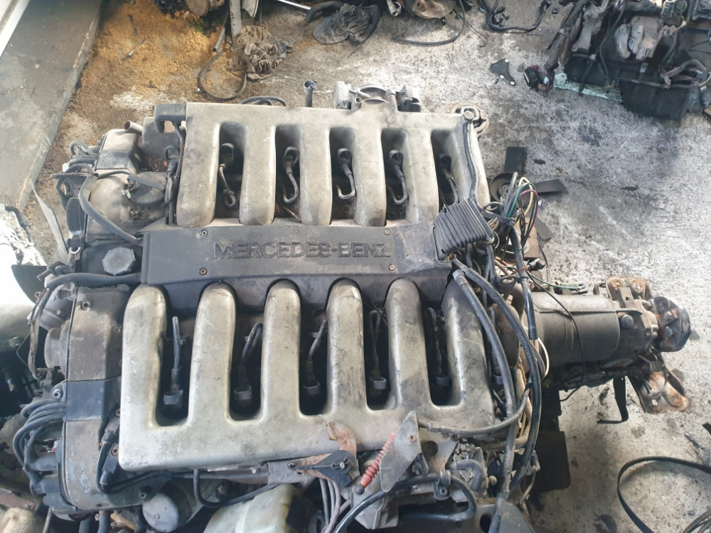 Mercedes Benz V12 S600 engine with gearbox