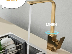 Česma slavina za sudoper kuhinju zlatna/crna/inox