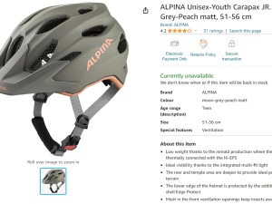 ALPINA CARAPAX JR FLASH biciklo kaciga 51-56cm