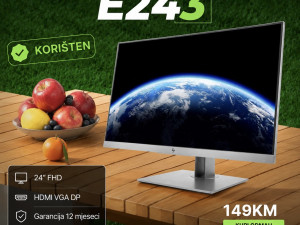 Monitor HP E243 24'' FHD 1920x1200 HDMI; VGA; DP