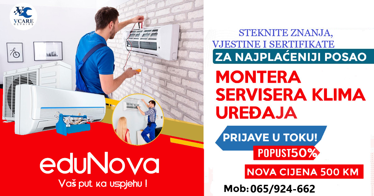 KURS ZA MONTERA SERVISERA KLIMA UREĐAJA