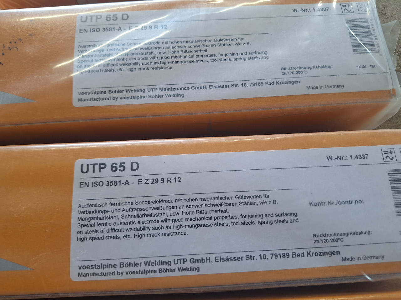 Elektrode Utp 65D