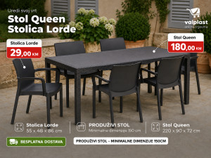 Baštenski set Queen za 8 osoba