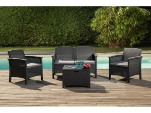 VRTNI SET MALINDI 4/1 RATAN ANTRACIT 063-722-022 AKCIJA