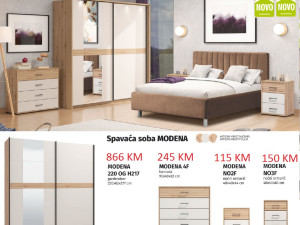 Spavaca soba Modena prodaja po elemetima