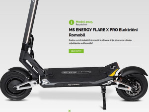MS Energy 2400W FLARE X PRO 2x1200W 23Ah i 30Ah romobil 70 km/h