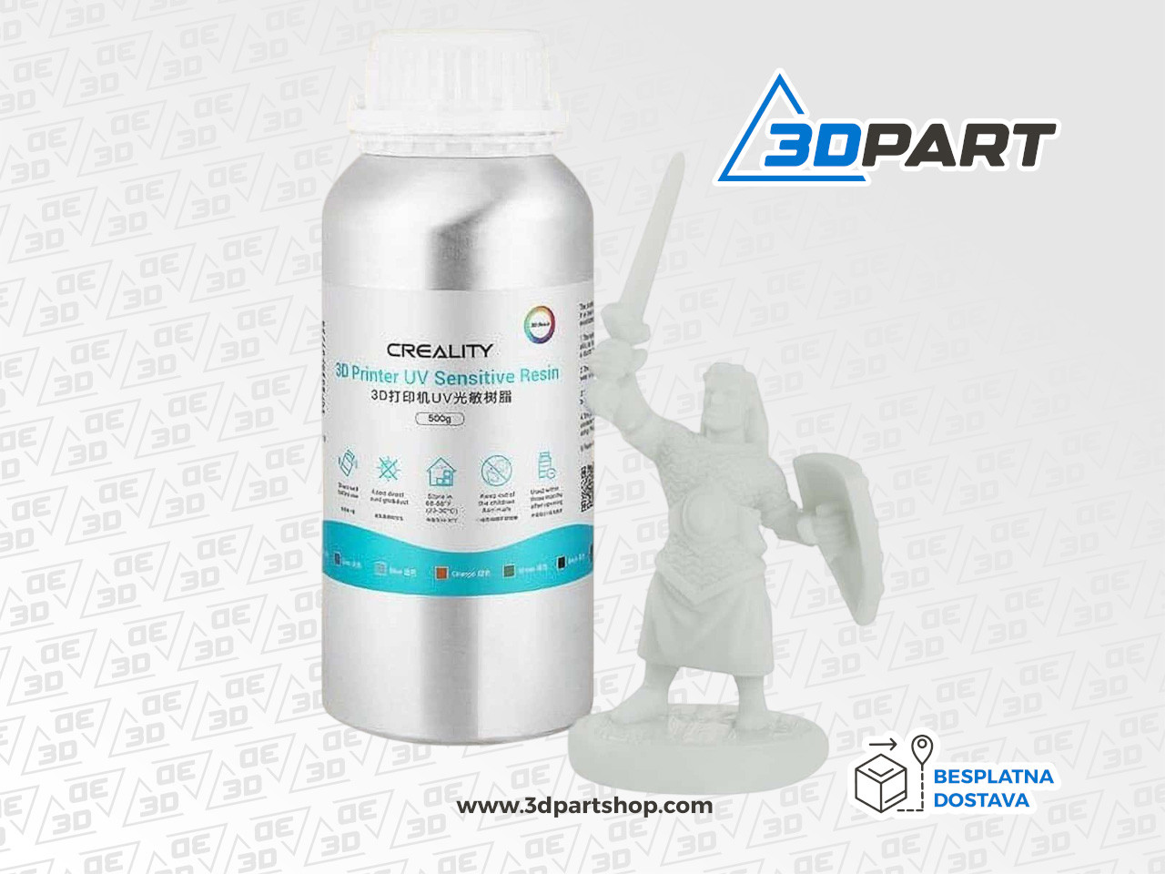 Standard Resin Creality Transparent 3D Smola