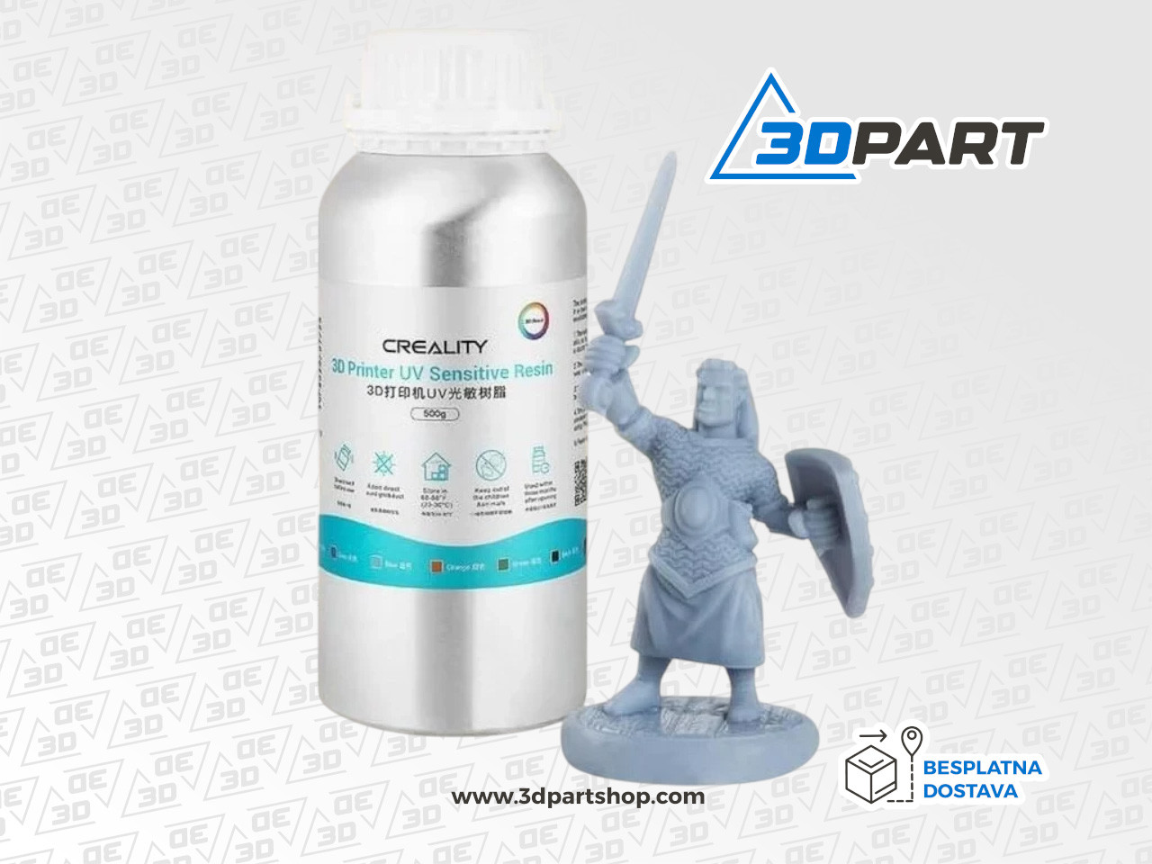 Standard Resin Creality Grey 3D Smola