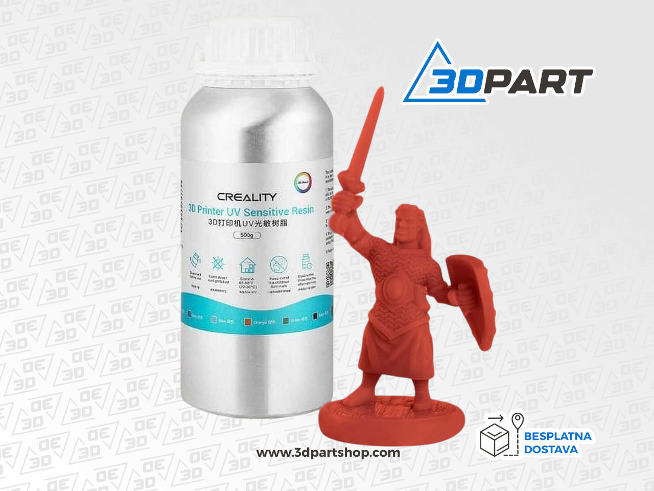Standard Resin Creality Red 3D Smola