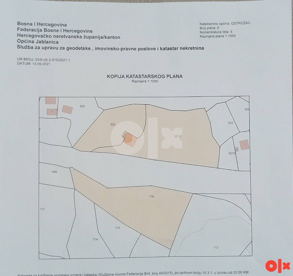 Jablaničko jezeo, Ostrožac, za investitore 10 920m2 sa zgradom 5