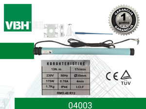 Motor za roletnu greenteQ standarQ 40/13 Nm