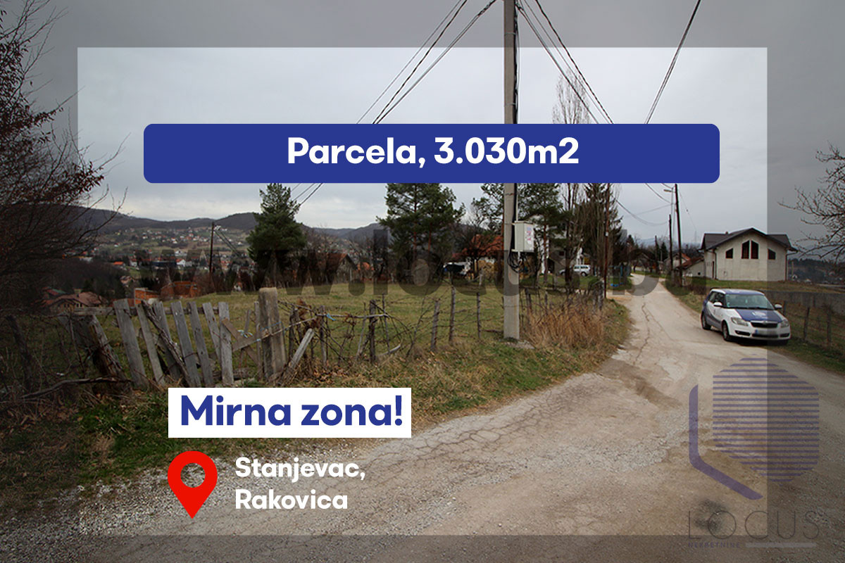 LOCUS: Zemljište površine 3.030m2, Rakovica, Ilidža