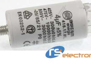 STARTNI KONDENZATOR 4,0uF 450V FASTON 6,3MM DUCATI