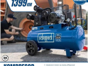 Kompresor za vazduh 100L Scheppach, 3g garancija
