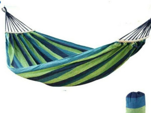 Lezaljka viseca ljulja hammock ljuljaska sa letvicama plava