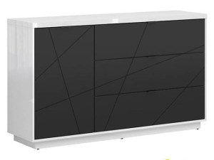 Komoda Form bijela crna mat 156x93x42.5cm
