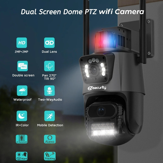 RASPRODAJA! Vanjska WiFi dupla UHD PTZ kamera ICSee video nadzor