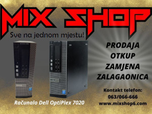 Računalo DELL OptiPlex 7020 Mini i5 8GB 500GB + 160GB 4570T 2,9