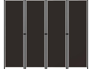 Sobna pregrada s 4 panela smedja 160 x 180 cm