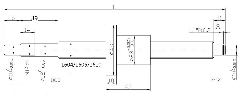 SFU Kuglično navojno vreteno 05 matica BK BF FK FF CNC