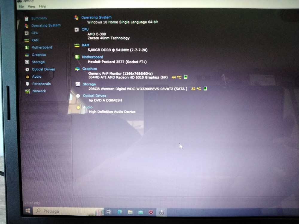 HP Compaq Presario CQ57/5GB Ram-a/320GB HDD
