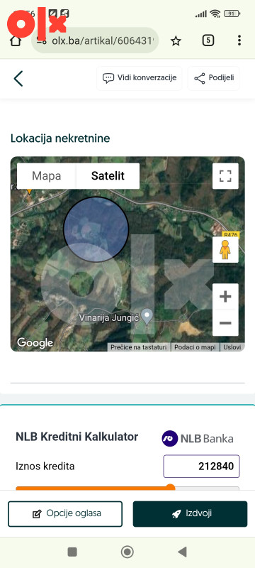 Zemljište Banja Luka - Čelinac 6685m2 i 7462m2 7