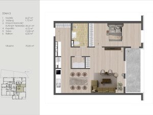 MY SPACE/ Stan/ Breka/ NOVOGRADNJA PALAZZO/ 70m2 photo 2