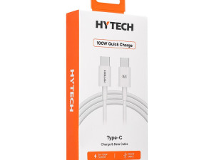 Hytech HY-XTP24 5A/100W Type-C/Type-C kablo 1m Bijelo