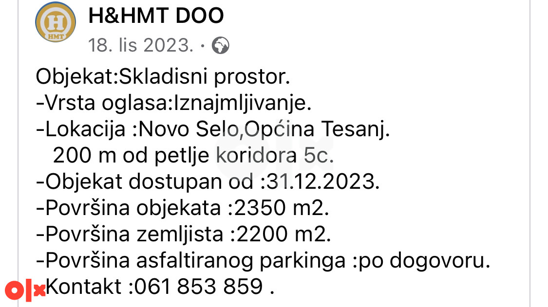 Skladišni prostor-Tesanj 6