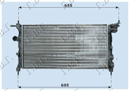 HLADNJAK MOTORA 1.2-1.4 -A/C (53x28) OPEL CORSA B 97-00