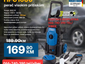 Scheppach perač visokim pritiskom HPC1600-Kit 135 bar