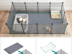 Kavez sa podnim pločama, za male životinje, zatamnjen