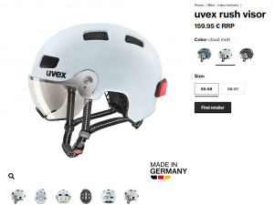 Uvex Rush Visor Cloud Matt biciklo romobil kaciga 55-58 cm