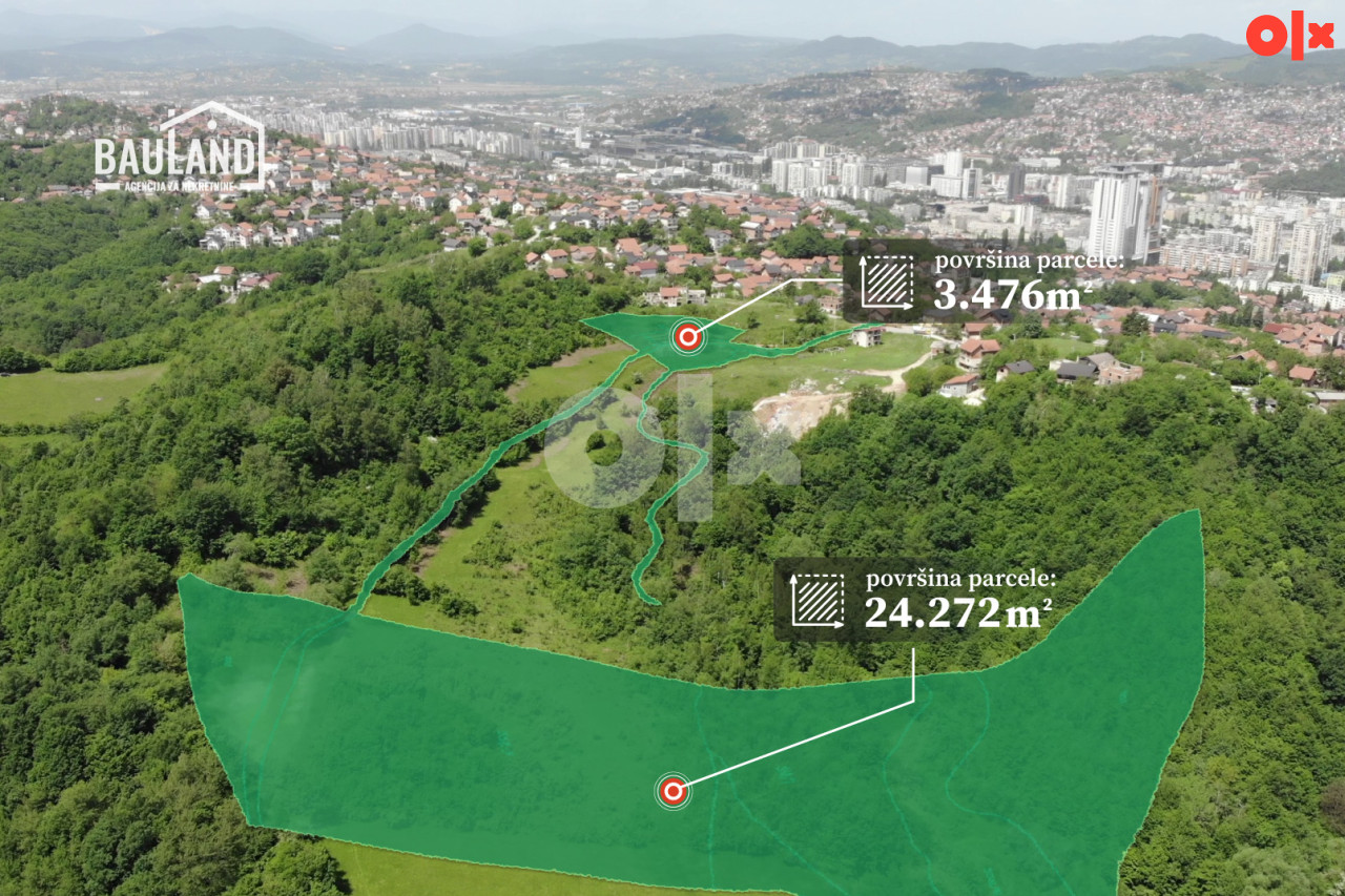 BAULAND/ Atraktivno zemljište 28000m2/ Vraca, Sarajevo