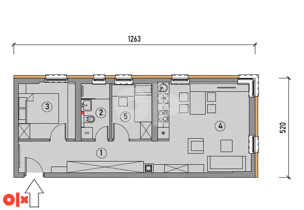 53.94m2/trosoban stan/NOVOGRADNJA/Centar/Craft/Kiseljak 3