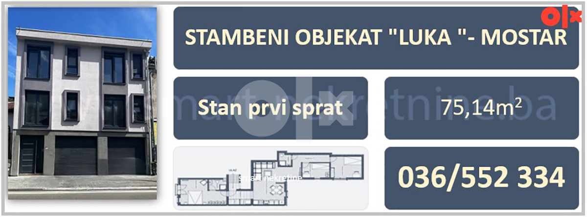 Dva stana u ulici Maršala Tita u Mostaru 3