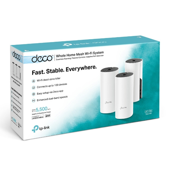 TP-Link Deco M4 (3-pack) AC1200 Whole-Home Mesh