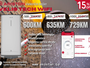 Bojler ARISTON VELIS TECH WIFI 50l,80l,100l/Ugradnja u KS/AKCIJA