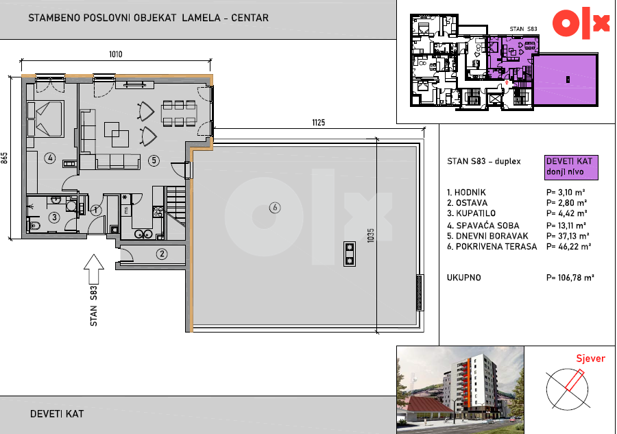 Stan u Kiseljaku 174.24m2/duplex/NOVOGRADNJA/Craft doo 5