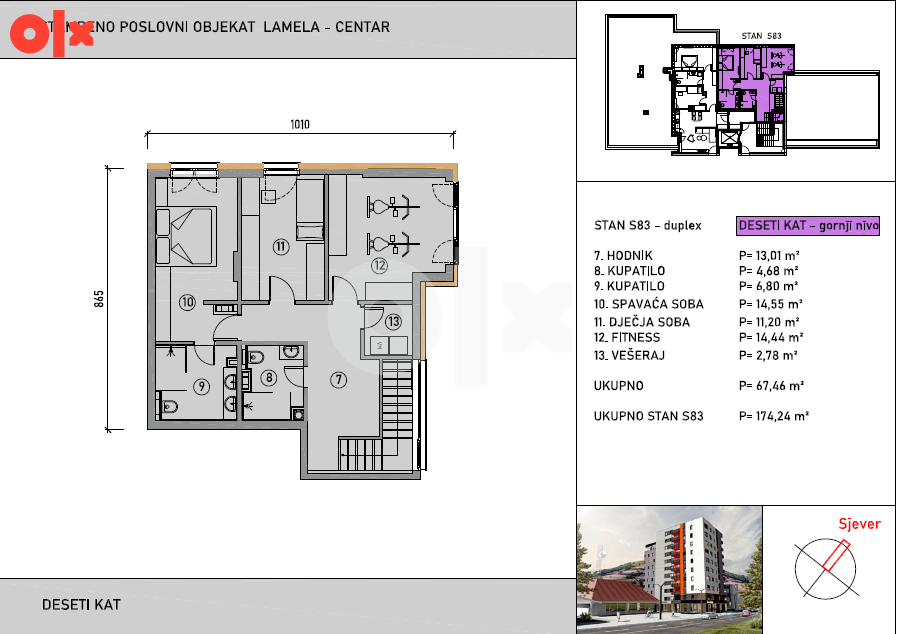 Stan u Kiseljaku 174.24m2/duplex/NOVOGRADNJA/Craft doo 6