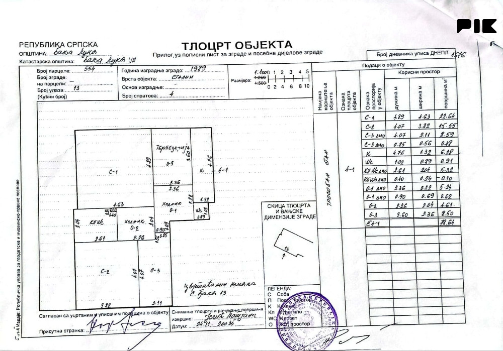 Trosoban stan 79m2 - Centar (Fiksna cijena)