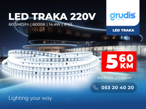 LED traka 5050 6000K 220V IP65