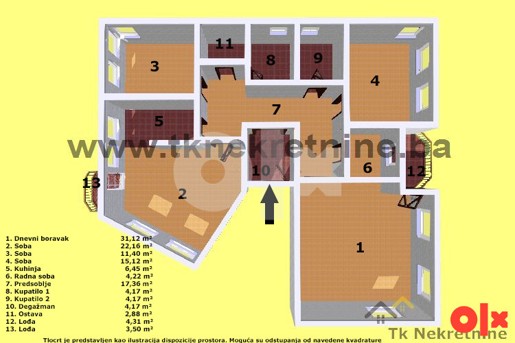 PURAČIĆ - CENTAR! Četverosoban stan površine 123 m2 19
