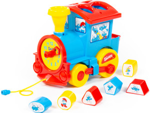 Igračka Lokomotiva sa formama štrumf 22 CM