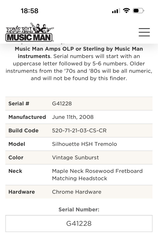 Music Man Silhouette HSH Tremolo