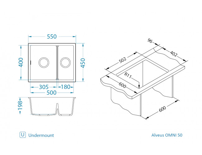 Sudoper ALVEUS Omni 50