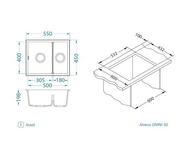 Sudoper ALVEUS Omni 50