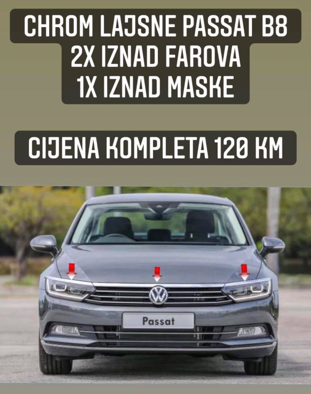 Full chrom lajsne Passat 8 Passat B8 HIGHLINE